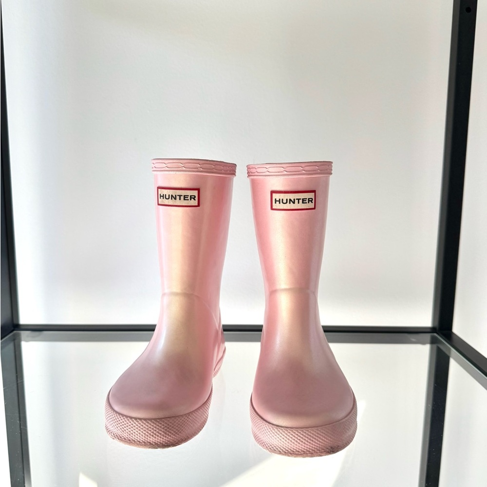 Hunter Kids Pink Rain Boots